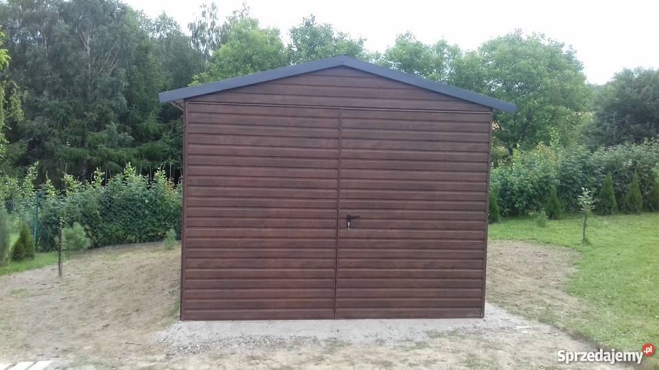 Garaż DREWNODPODOBNY 4x6 Garaze Blaszane Kraj 24m2 Garaże i miejsca postojowe