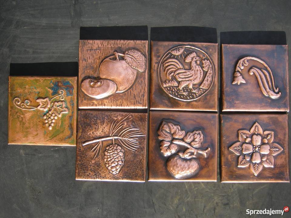 Płytki ścienne dekory ręcznie robione miedź dolnośląskie Dzierżoniów