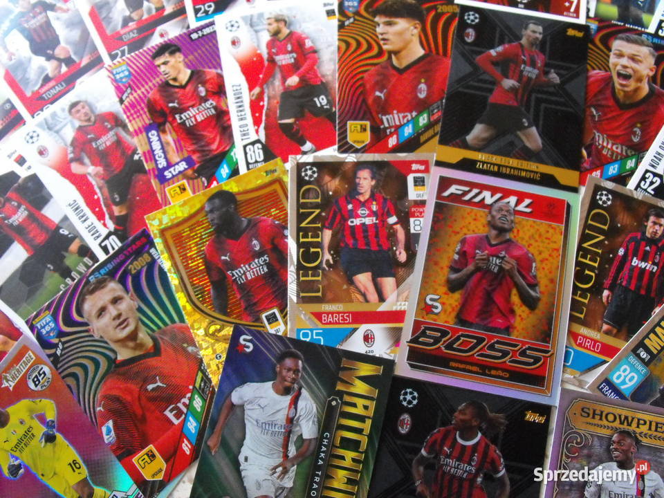 AC MILAN zestaw 51 kart piłkarskich BEZ POWTÓREK