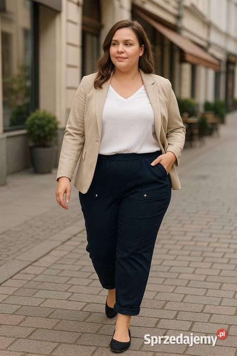 Spodnie damskie 34 bengalina elastyczna 44 Wieluń