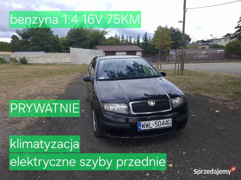 Skoda Fabia I 14 16V 75 2007 r klimatyzacja mazowieckie Wołomin