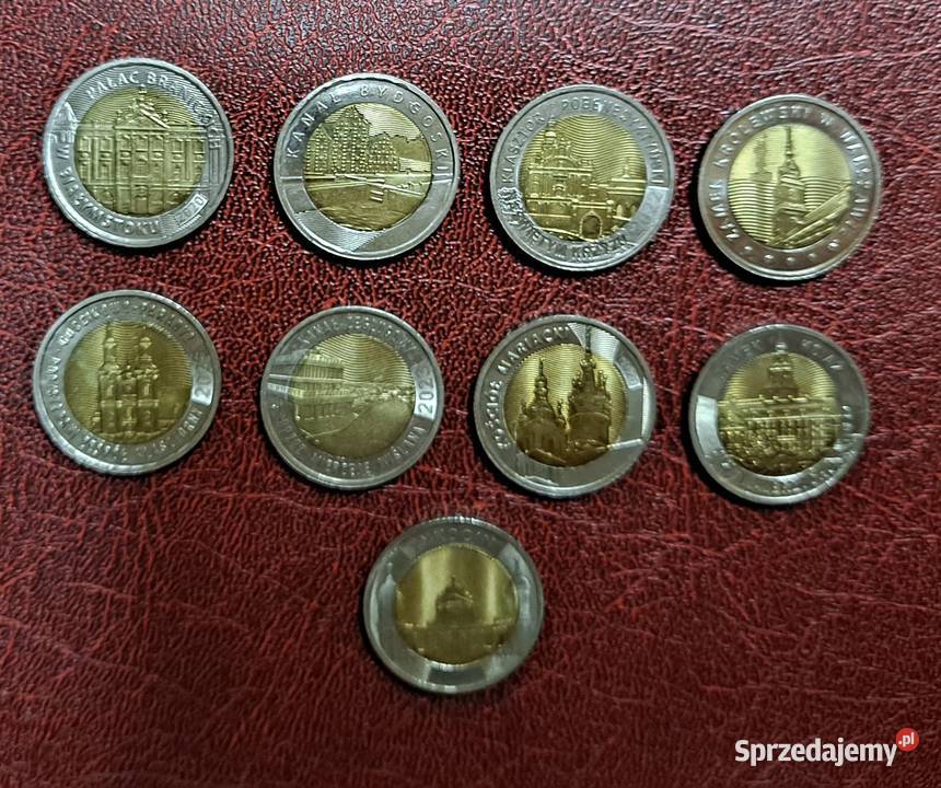 Zestaw 9 monet 5 podlaskie Knyszyn sprzedam