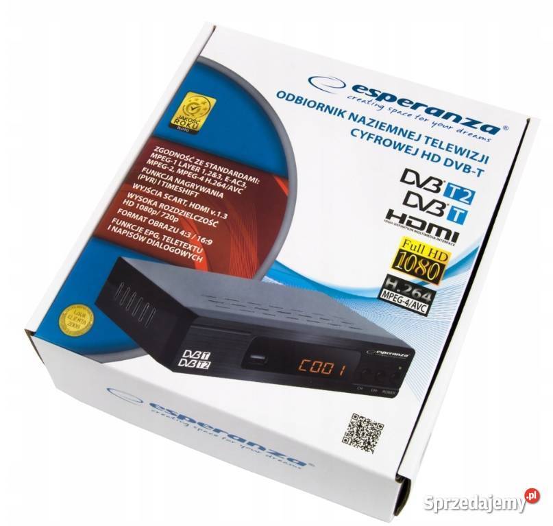 Nowy nowoczesny Dekoder DVBT2 MPEG4 z pilotem Gwarancja