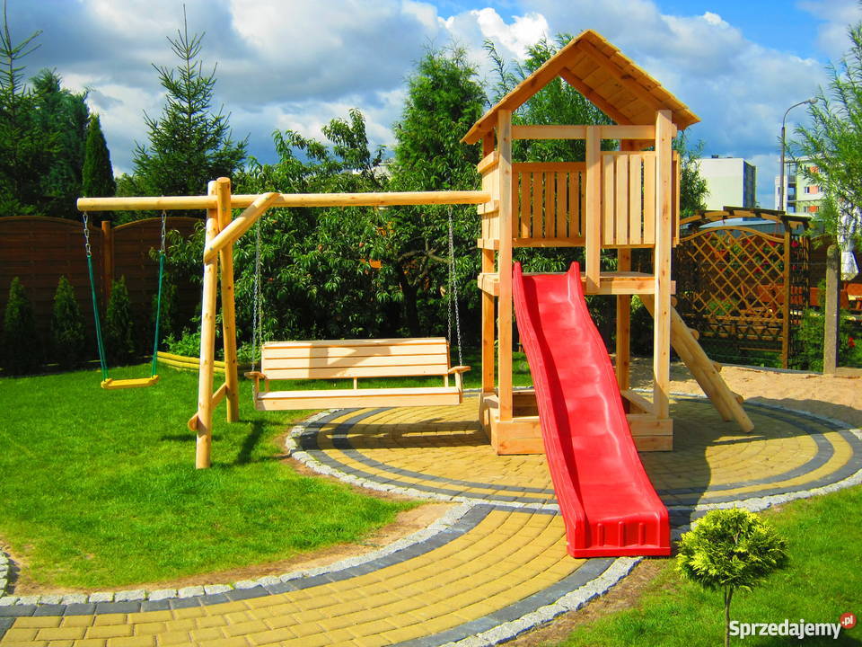 Meble ogrodowe barowe drewniane huśtawkiTran 100 Chojnice