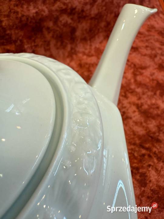 Dzbanek do herbaty Rosenthal Maria Biala 12 osob biały Dzbanki, karafki i mleczniki