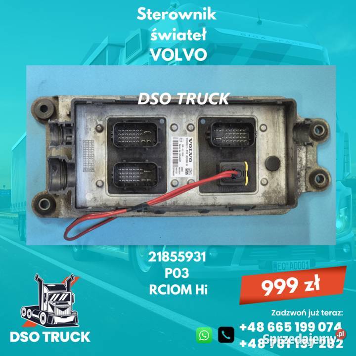 Sterownik świateł 21855931 P03 RCIOM Hi Volvo FH Czujniki i sterowniki świateł świętokrzyskie Zawichost sprzedam