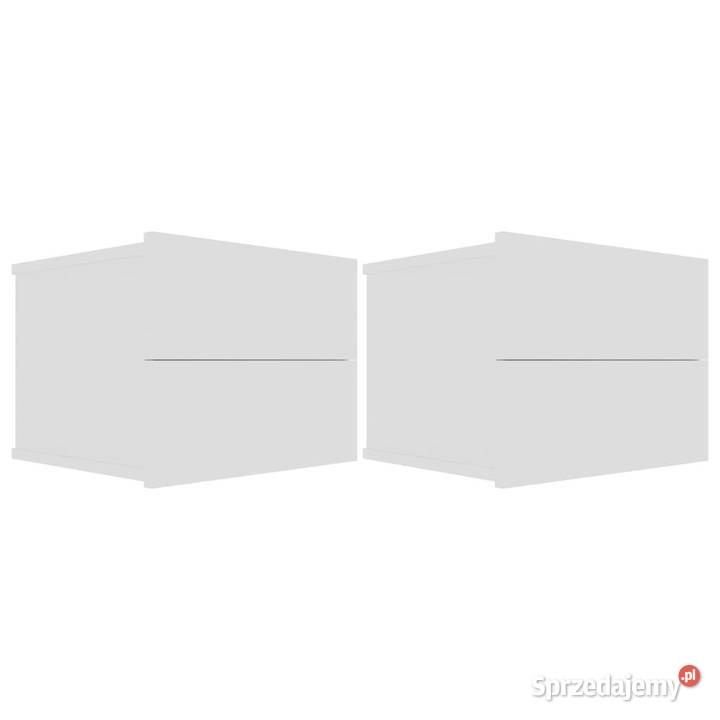 Szafki nocne 2 białe 40x30x30 materiał Warszawa