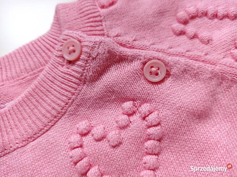 Nowy walentynkowy sweter w serduszka 3D 92 So 12m+ śląskie Katowice