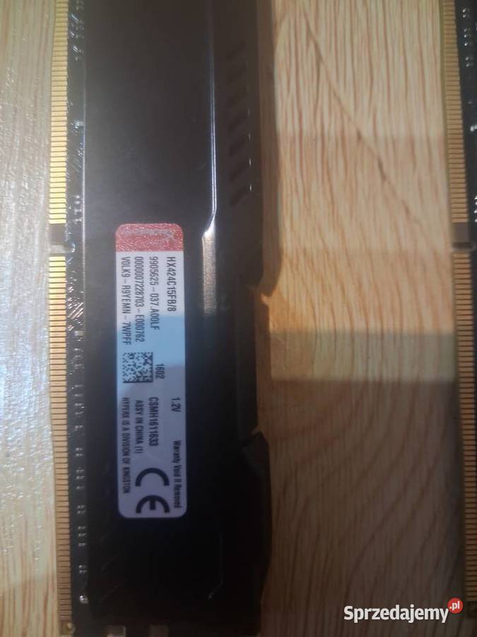 Dwie kosci pamieci ddr4 fury hyper 28gigabyte dolnośląskie Gryfów Śląski