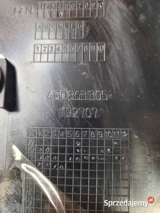 OSŁONA ZAŚLEPKA TUNELU LEWA AUDI A6 C7 4G0863305 śląskie Przystajń sprzedam