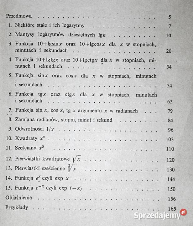 Podręczne tablice matematyczne pięciocyfrowe Chełm