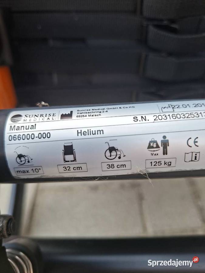 Wózek inwalidzki aktywny Helium siedzisko 32