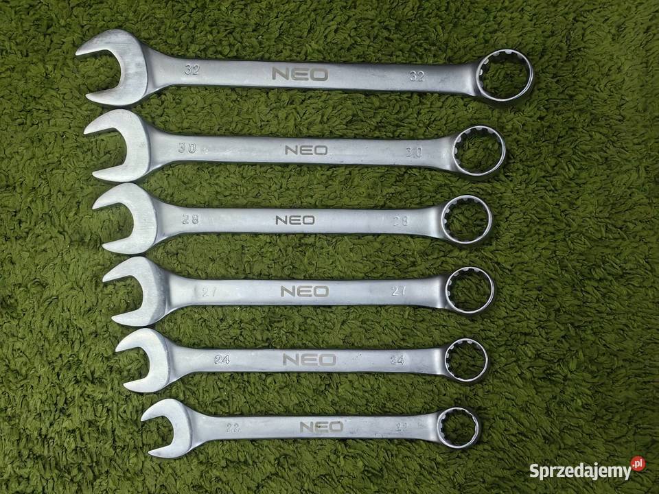 Klucze płasko oczkowe 2232 mm 6 sztuk Neo nowe Inczew