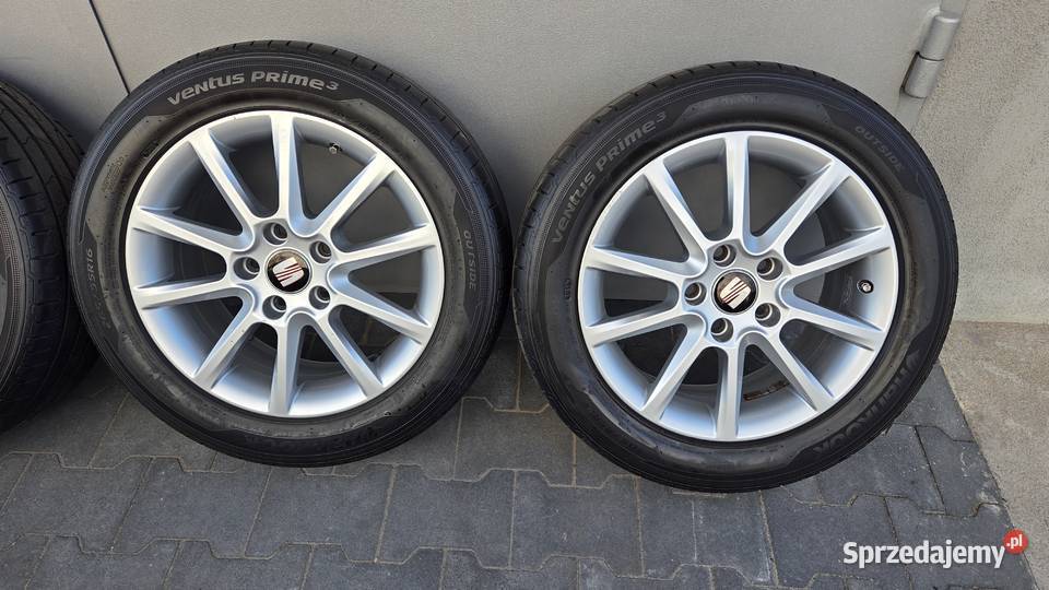 Oryginalne koła letnie SEAT 16 Alufelgi 5x112 Samochodowe Zabrze sprzedam