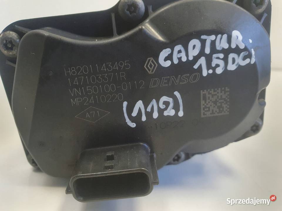 Renault Captur 15 DCI ZAWÓR EGR H8201143495 Rudka