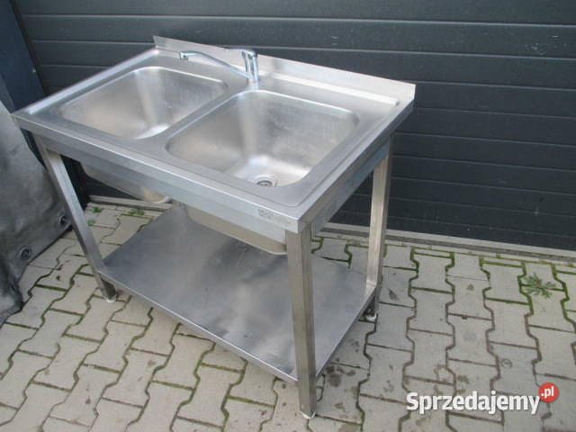 Zlew 2 Komory Dwukomorowy Z Półką Stal Ostrów Wielkopolski