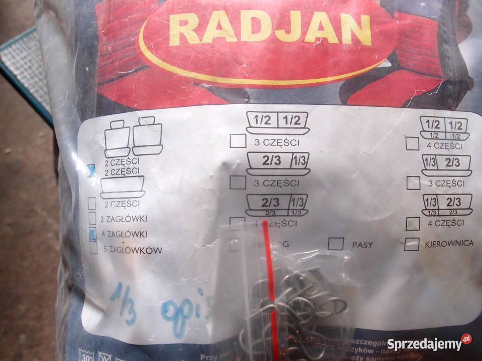 Uniwersalne pokrowce 2x fotel i tylna kanapa Łódź