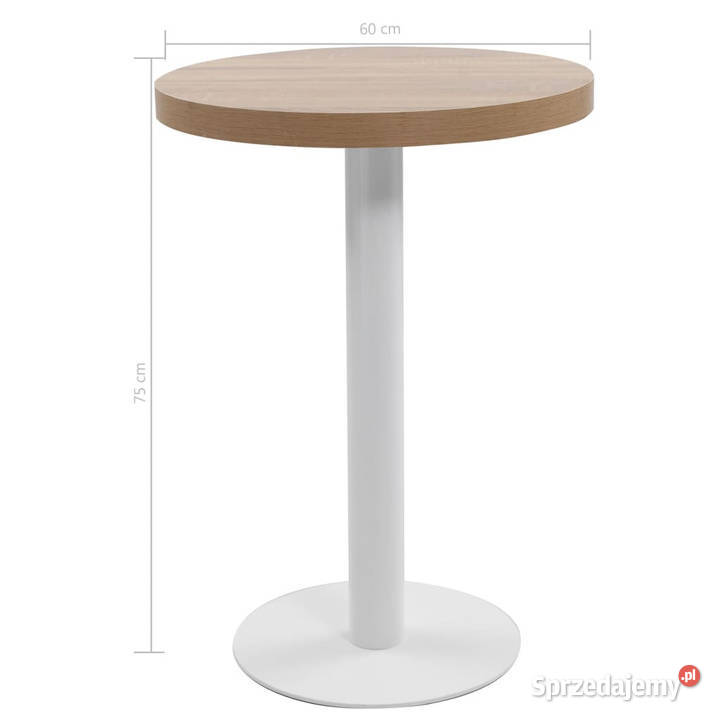 Stolik bistro jasnobrązowy 60 MDF WM286420 Stoły Warszawa