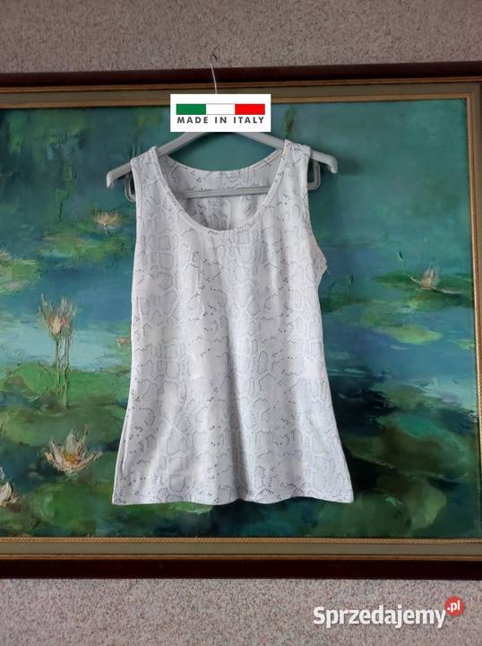 Made in italy koszulka top bluzka tshirt wężowa