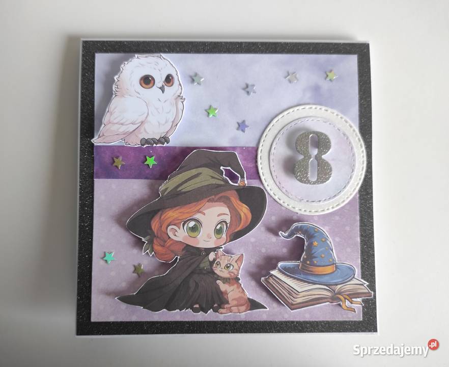 Kartka ręcznie robiona na urodziny Harry Potter