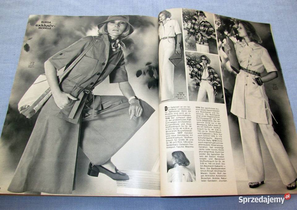 Burda International WiosnaLato 1976 moda szycie Hobbystyczne sprzedam