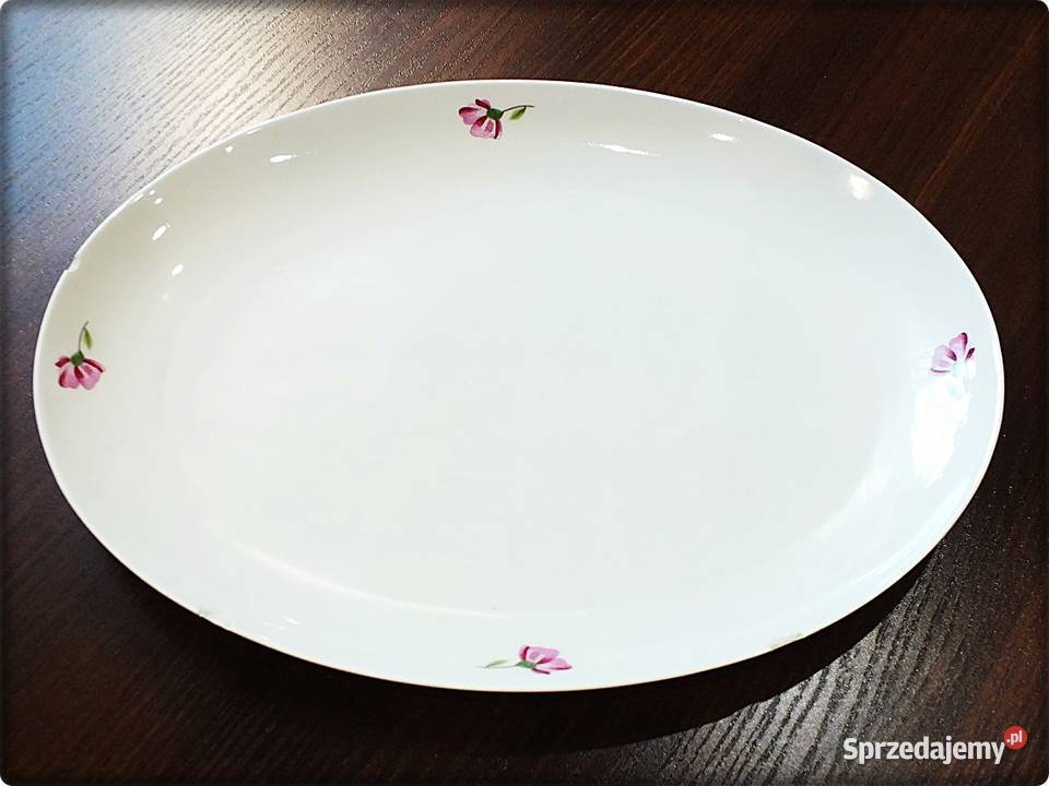 Duży Półmisek Talerz 3325 Karolina Porcelana biały
