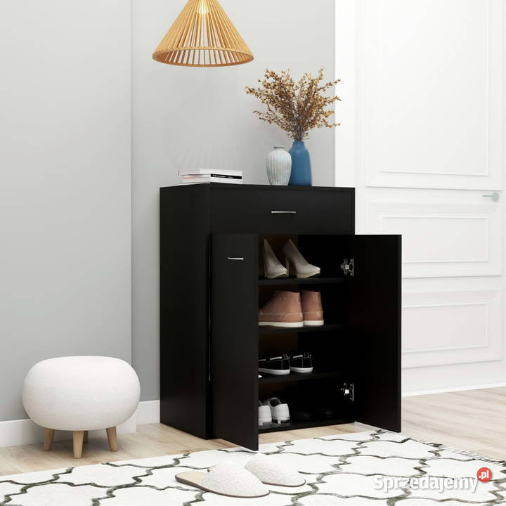 Szafka na buty czarna 60x35x84 materiał Na buty Warszawa
