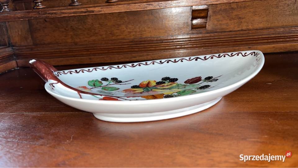 Patera listek Lyngby Dannmark Ręcznie malowana Gdańsk