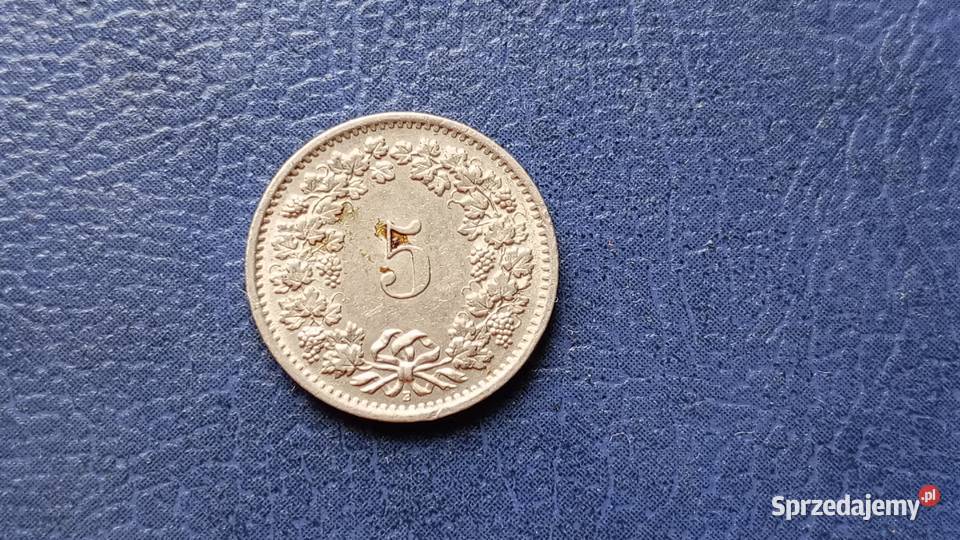 Stare monety 5 rappen 1969 Szwajcaria Numizmatyka Lesko