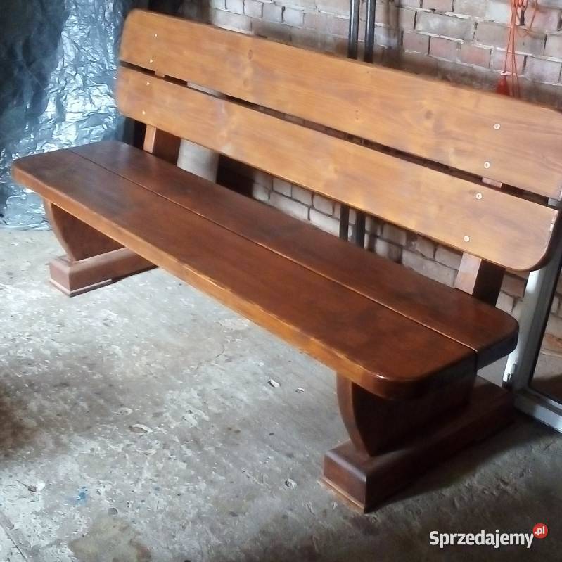 Meble ogrodowe drewniane stół i ławki solidny Nowe Mostki