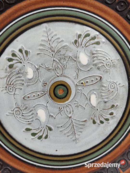 Talerz Ścienny Ceramiczny łódzkie Poddębice