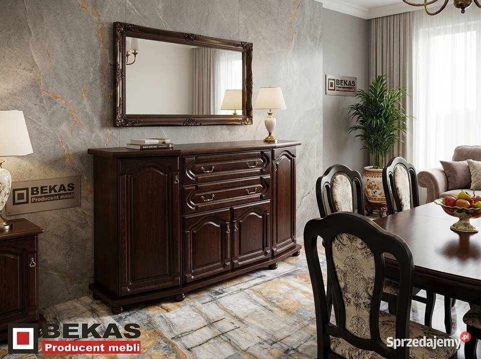 Duża Komoda 180 2S4D Orzech Włoski Ciemny BEKAS 102cm Komody małopolskie Kraków