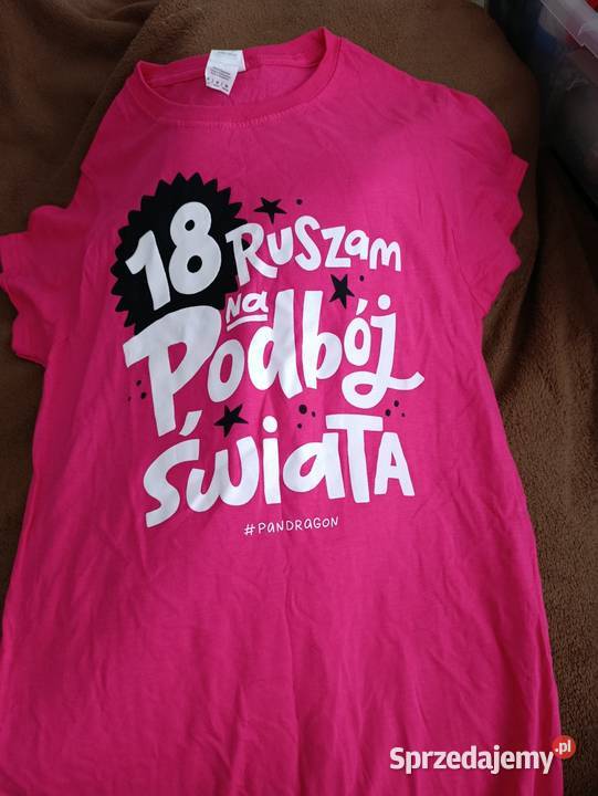 koszulka na 18 ruszam na podbój świata nowa Rozmiar 38(M) Poznań