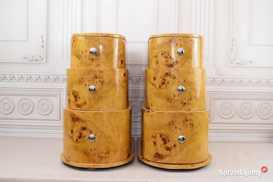 Dwa Nakastliki Stoliki Szafki Nocne Art Deco sprzedam