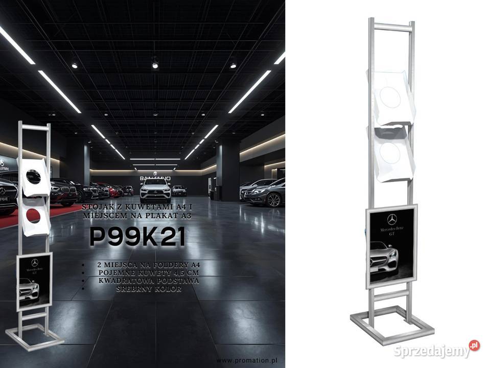 Metalowy stojak reklamowy na foldery reklamowe Katowice