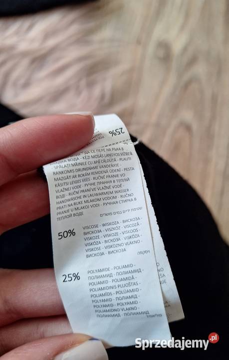 Czarna sweterkowa tunika sukienka haftowana Kraków