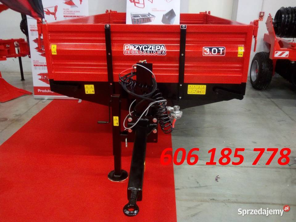 Przyczepa rolnicza ładowność 3t EuroMasz nieuszkodzony