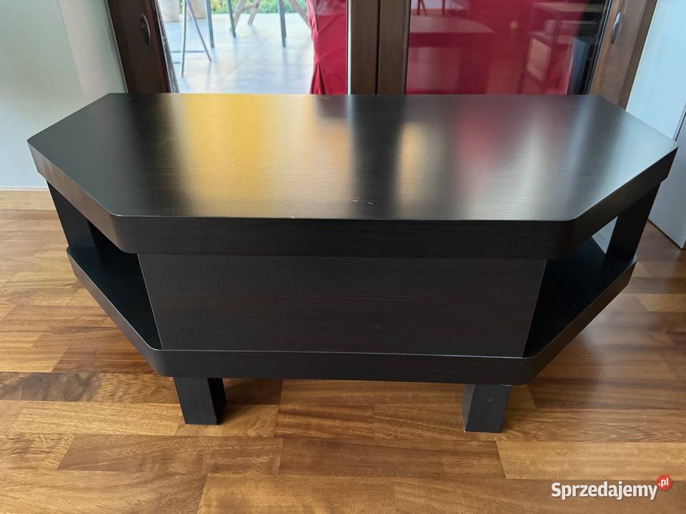 Stolik szafka TV Lack IKEA czarnobrązowy wenge Stoliki, uchwyty i półki Dąbie