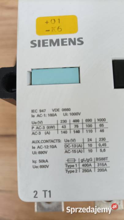 Stycznik Siemens 3TF51 Leśna