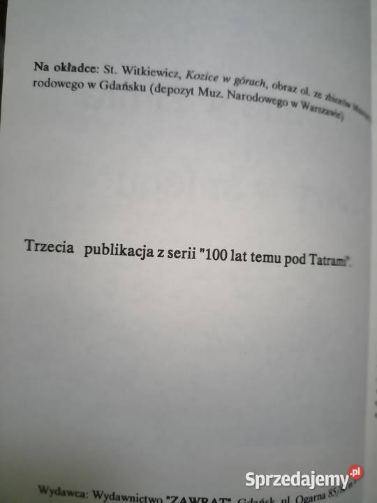 Zakopane w zimie książki Witkiewicz księgarnia Warszawa