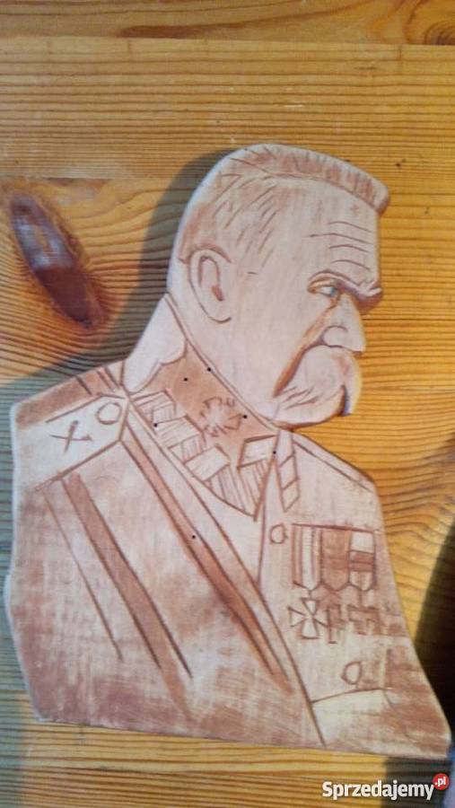 Piłsudski drewno płaskorzeźba Kolekcje