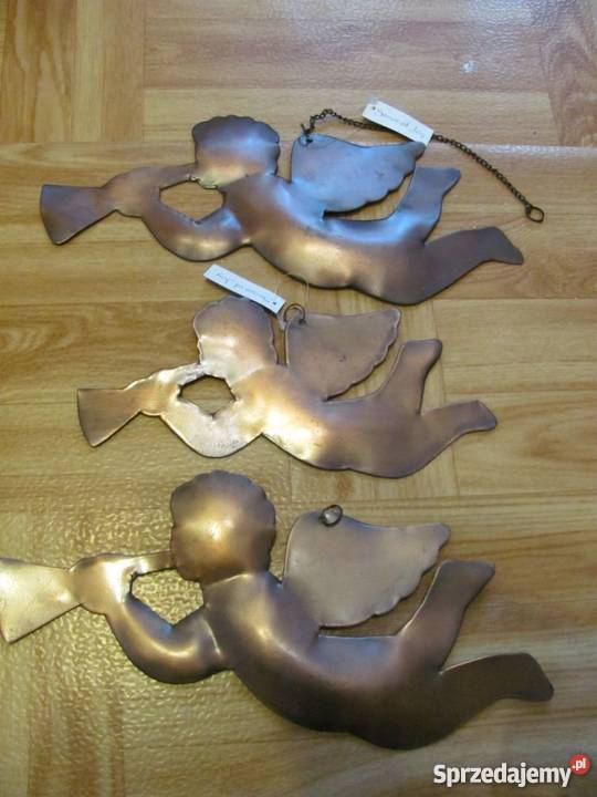 aniołki do zawieszenia z metalu 3 sztuki Zamość