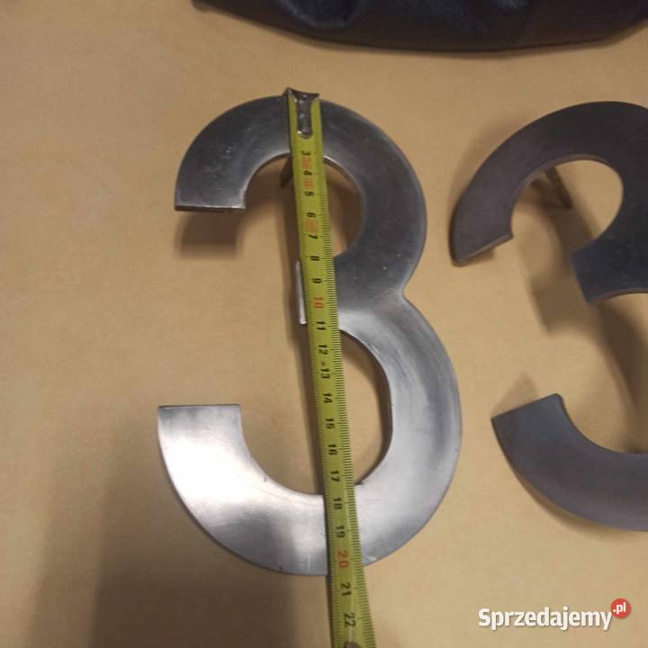 Numer domu ze stali nierdzewnej 33 gr 5mm