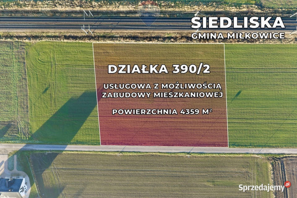 Działka z możliwością zabudowy mieszkaniowej budowlana Sprzedaż Siedliska