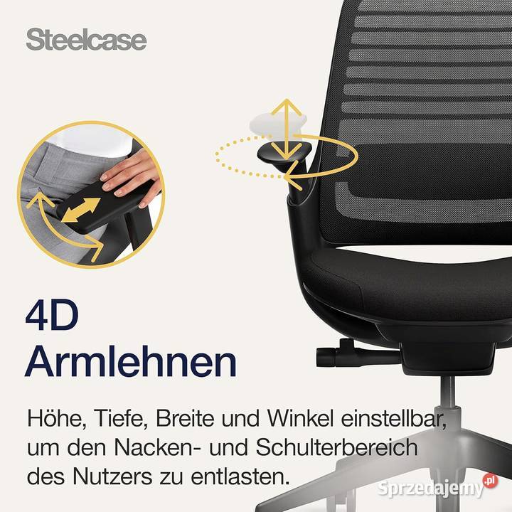 Steelcase Seria 1 Ergonomiczne krzesło biurowe z Rzeszów sprzedam