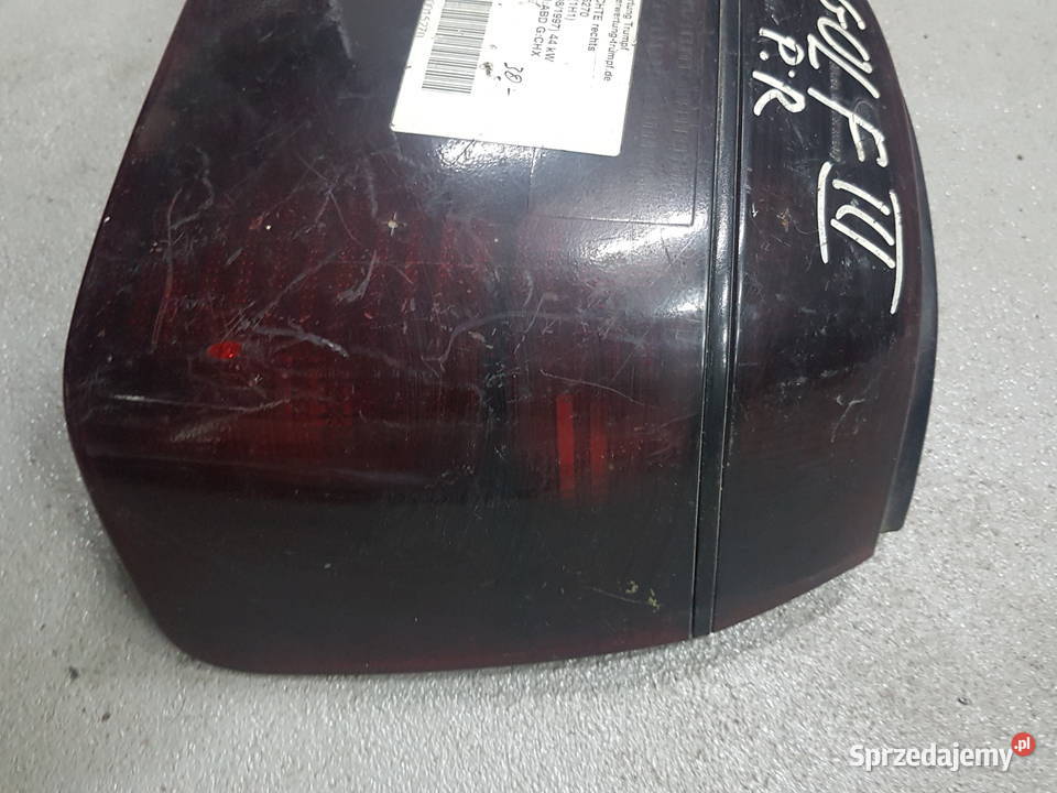 VW GOLF III LAMPA TYLNA PRAWA CIEMNA wielkopolskie Turek