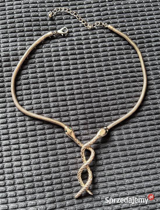 Naszyjnik węże cyrkonie regulacja piękny dolnośląskie Wrocław