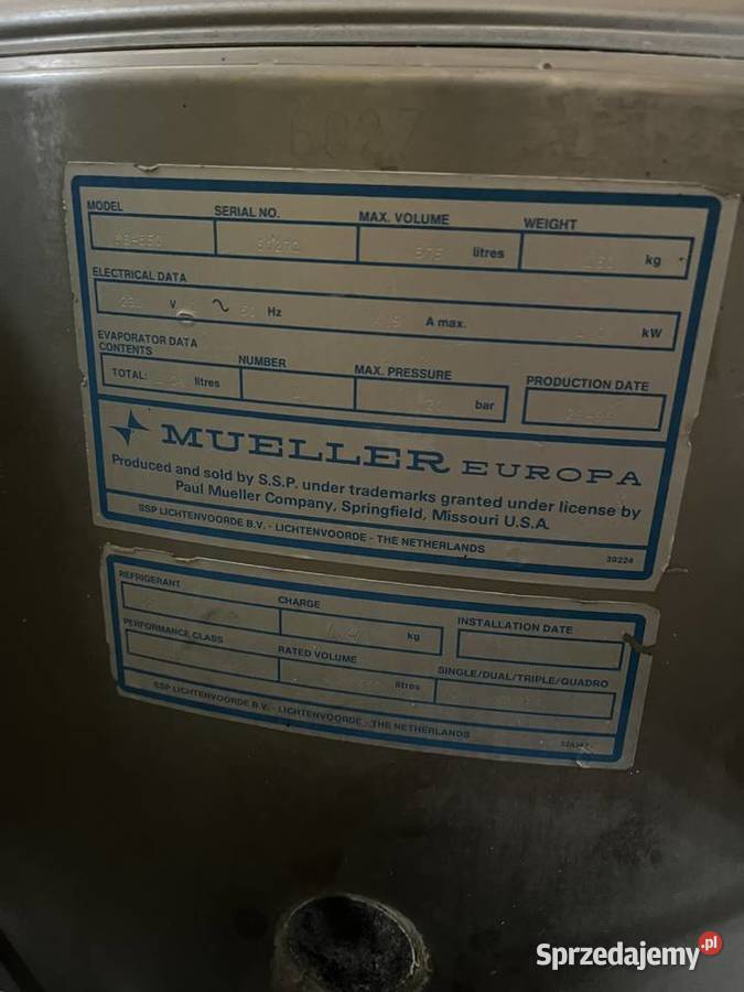 Zbiornik na mleko schładzalnik Bydgoszcz