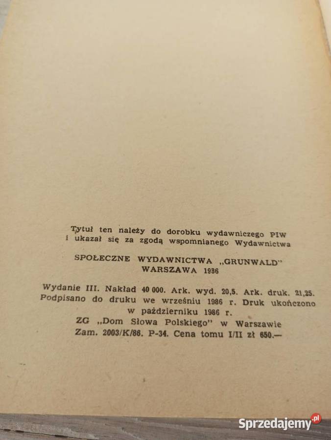 Krzyżacy Henryk Sienkiewicz tom 1 i 2 Rok wydania 1986