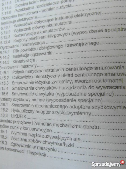 INSTRUKCJA OBSŁUGI DTR LIEBHERR R924 HDSL i iNNE Rok wydania 2008 zachodniopomorskie Szczecin